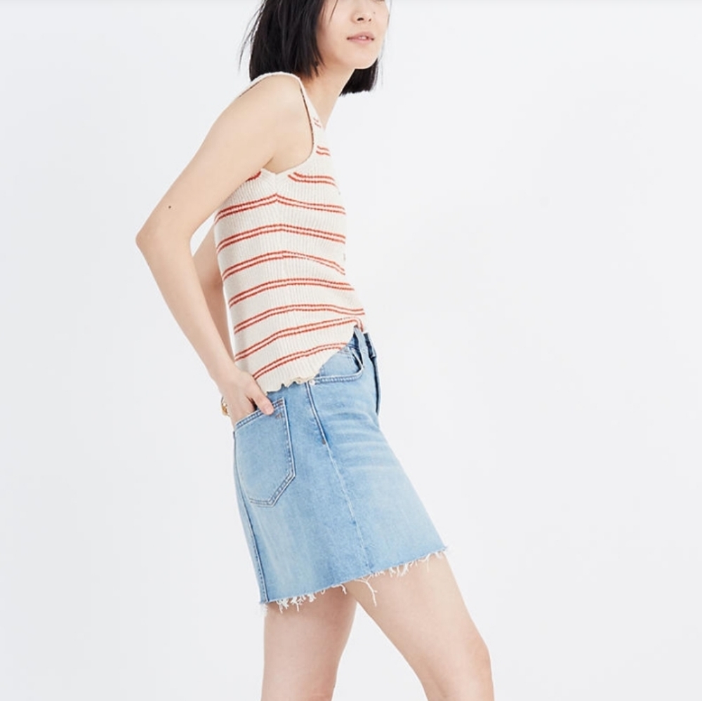 Madewell Rigid Denim A-Line Mini Skirt